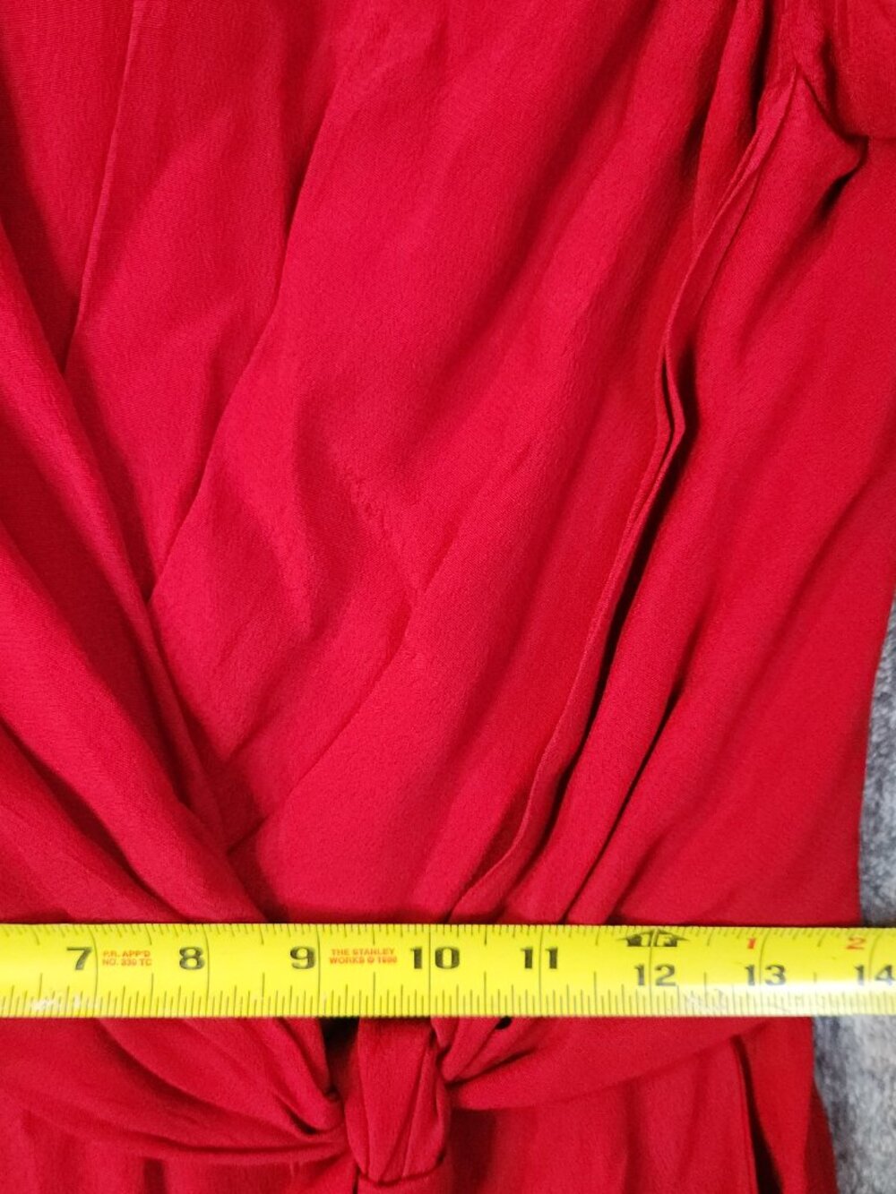 Anthropologie Maeve Red Grier Midi Jumpsuit Wide Leg Twist Tie Front Size 2 EUC - Picture 9 of 12